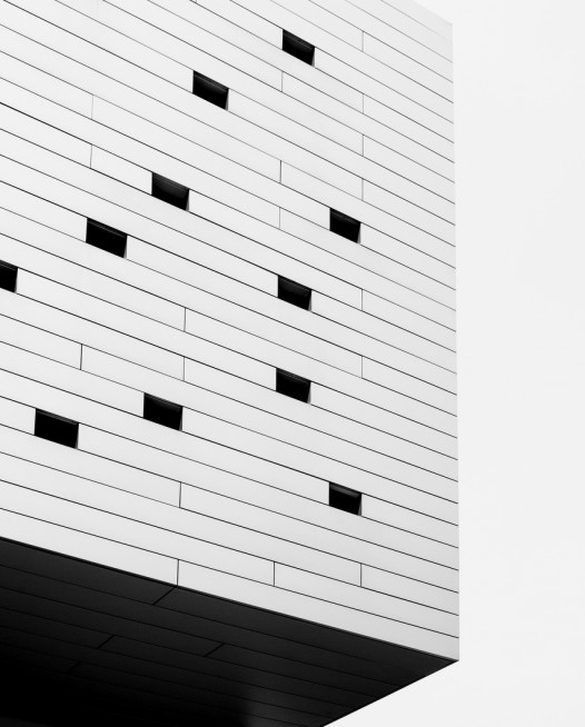 Black and White Abstract photo of a bluiding in Urban Europe