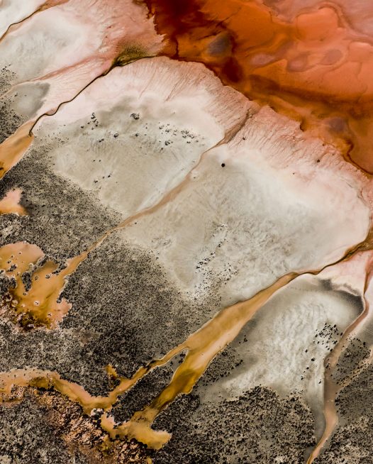 Abstract Art Red and brown aerial photo of the Western Australian landscape by Photographer Paul Hoelen